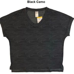 Member's Mark Women's V-Neck Favorite Soft Stretch Tee - Black Camo